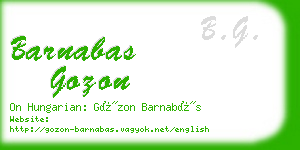 barnabas gozon business card